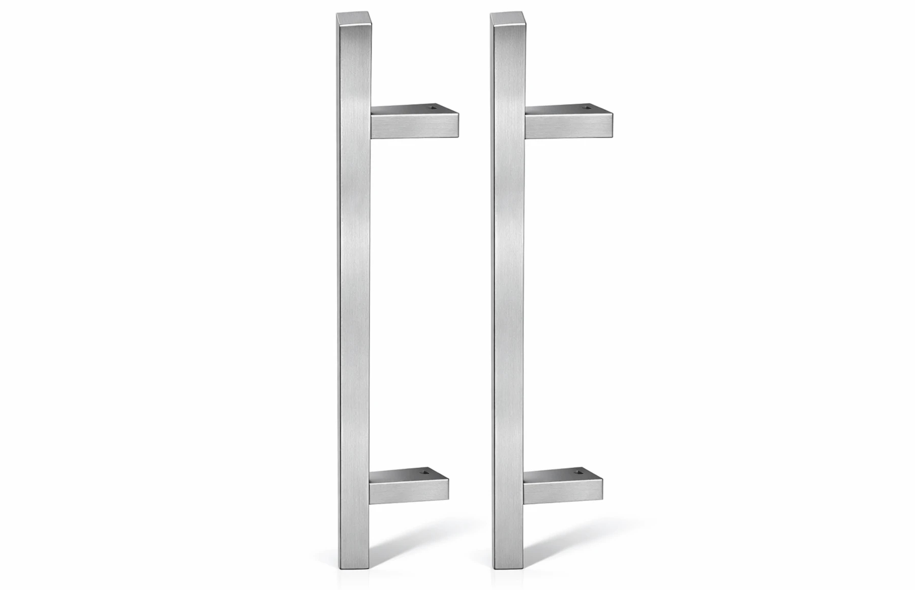 Set mânere poartă inox satinat AISI 316, profil pătrat 30x30 mm Premium – Virtuoso