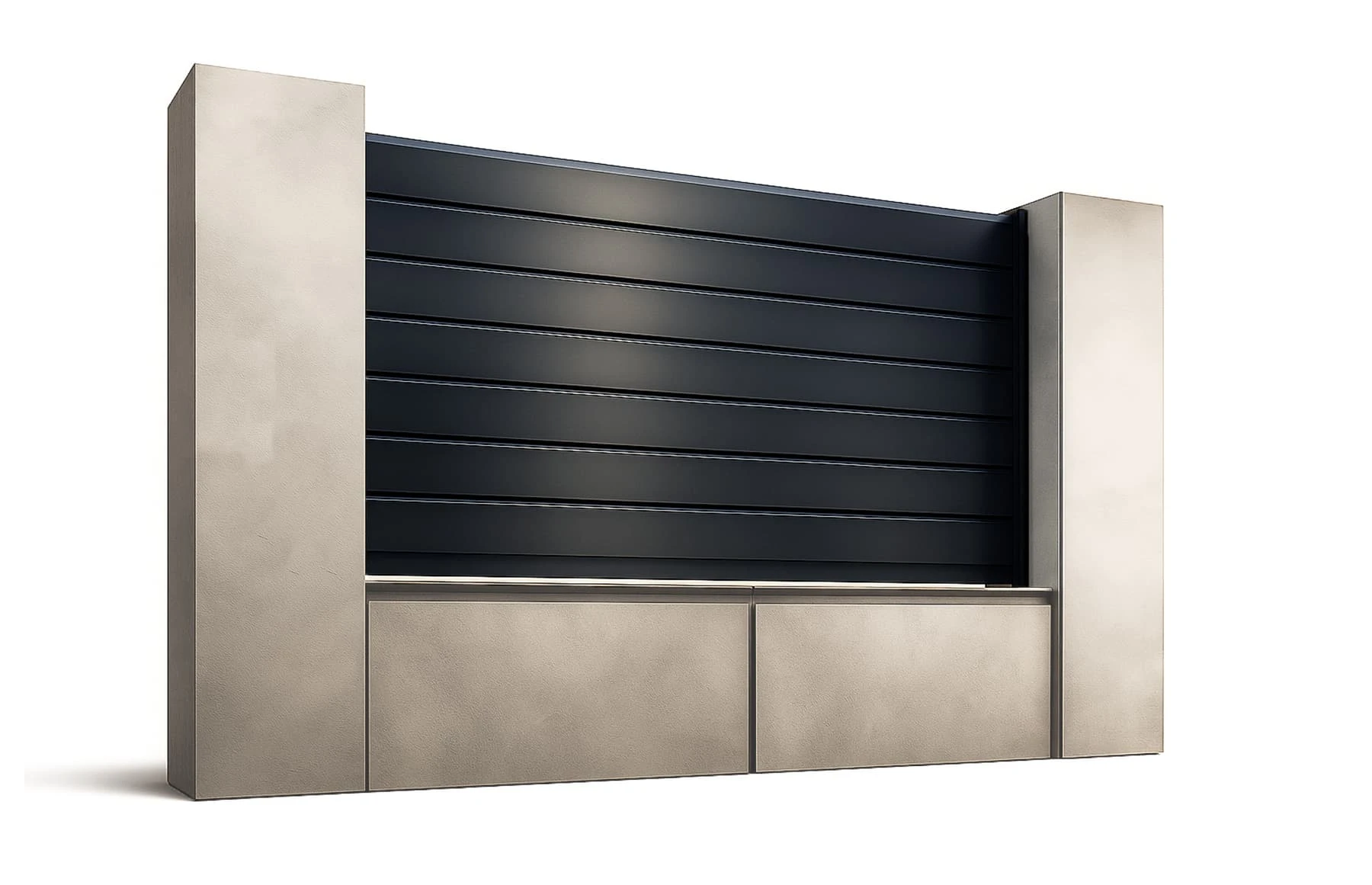 Gard metalic din aluminiu, model Baldur, 2000x1500mm