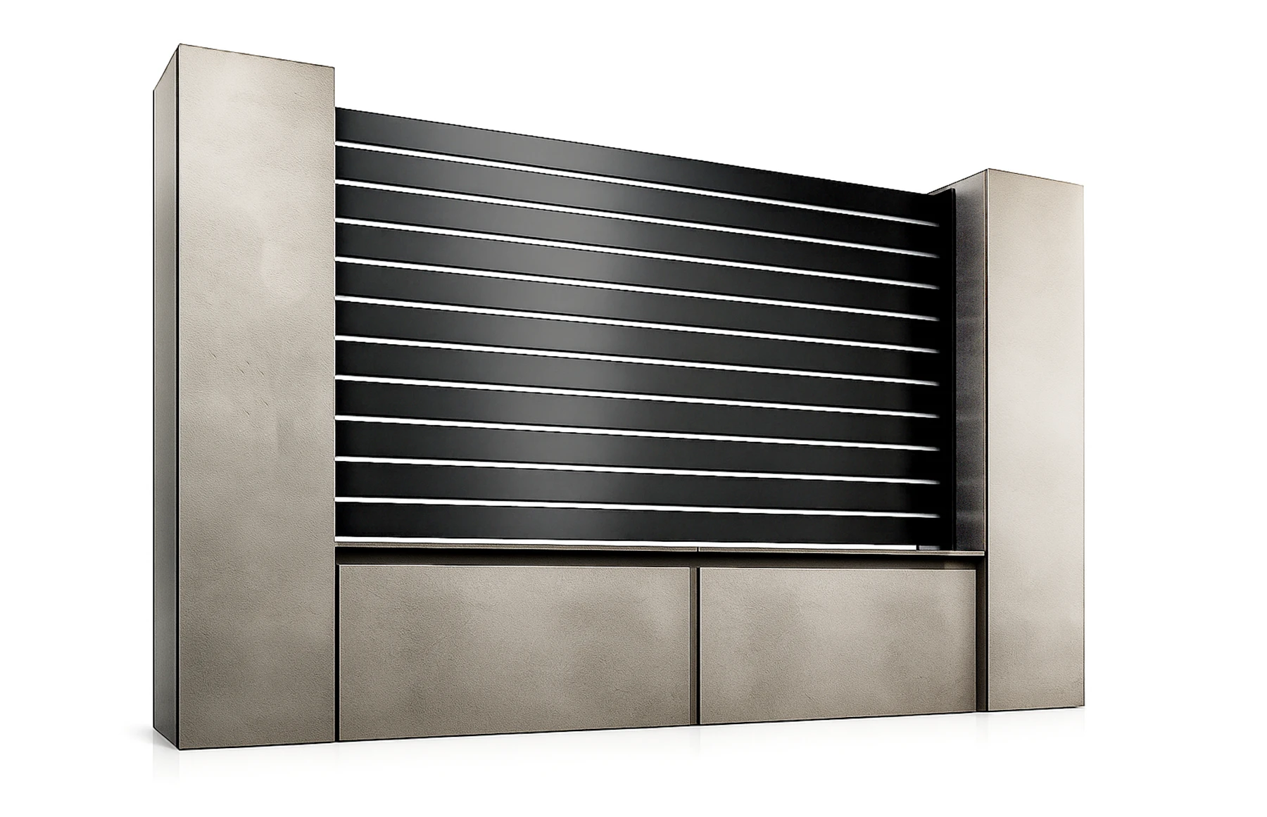 Gard metalic din aluminiu, model Taurus, 2000x1500mm