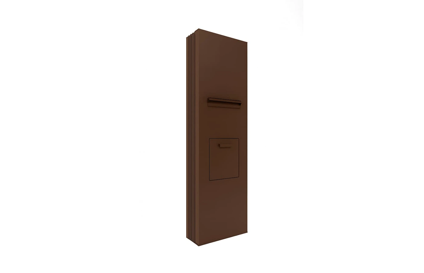 Stalp aluminiu Deluxe, cutie primire colete si primire cutie postala integrata, 600x250mm, 2000mm inaltime