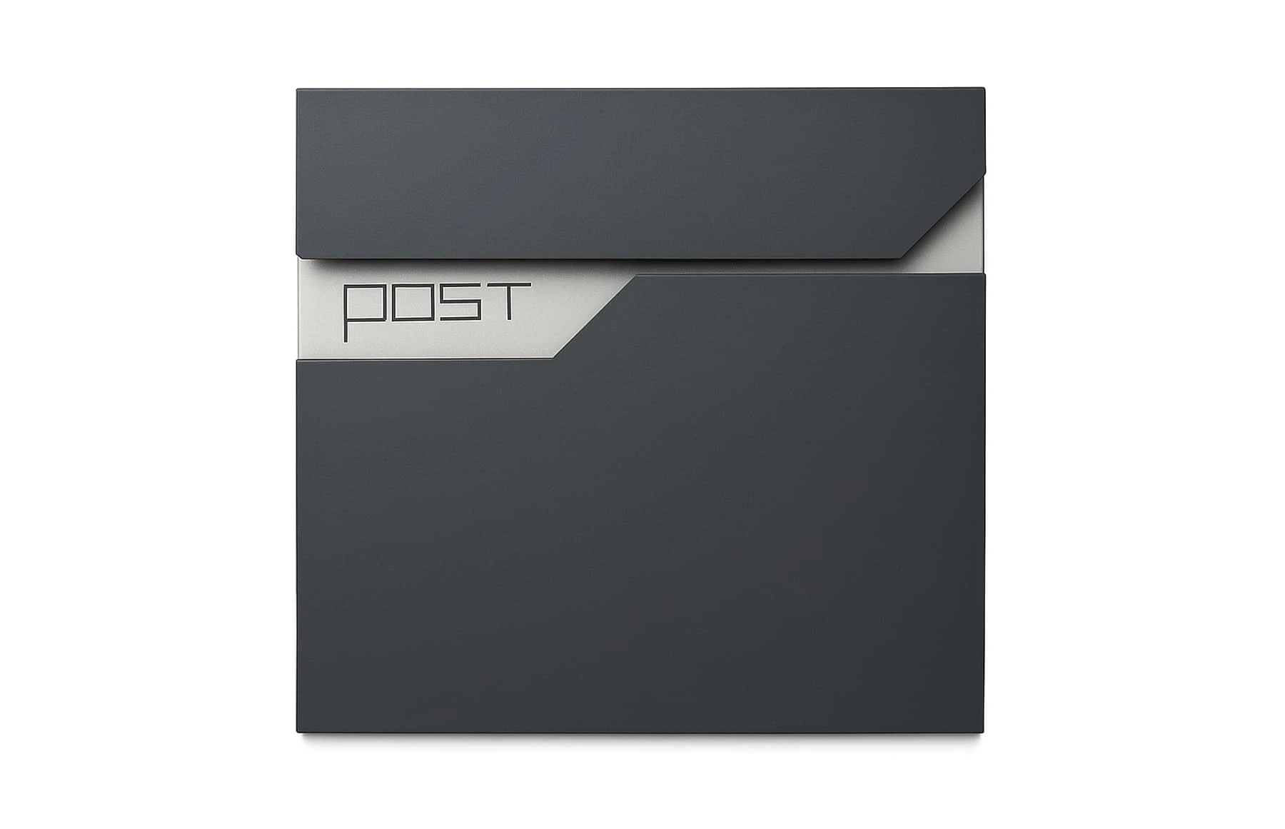 Cutie postala otel zincat, Design Modern, Gri antracit si Argintiu