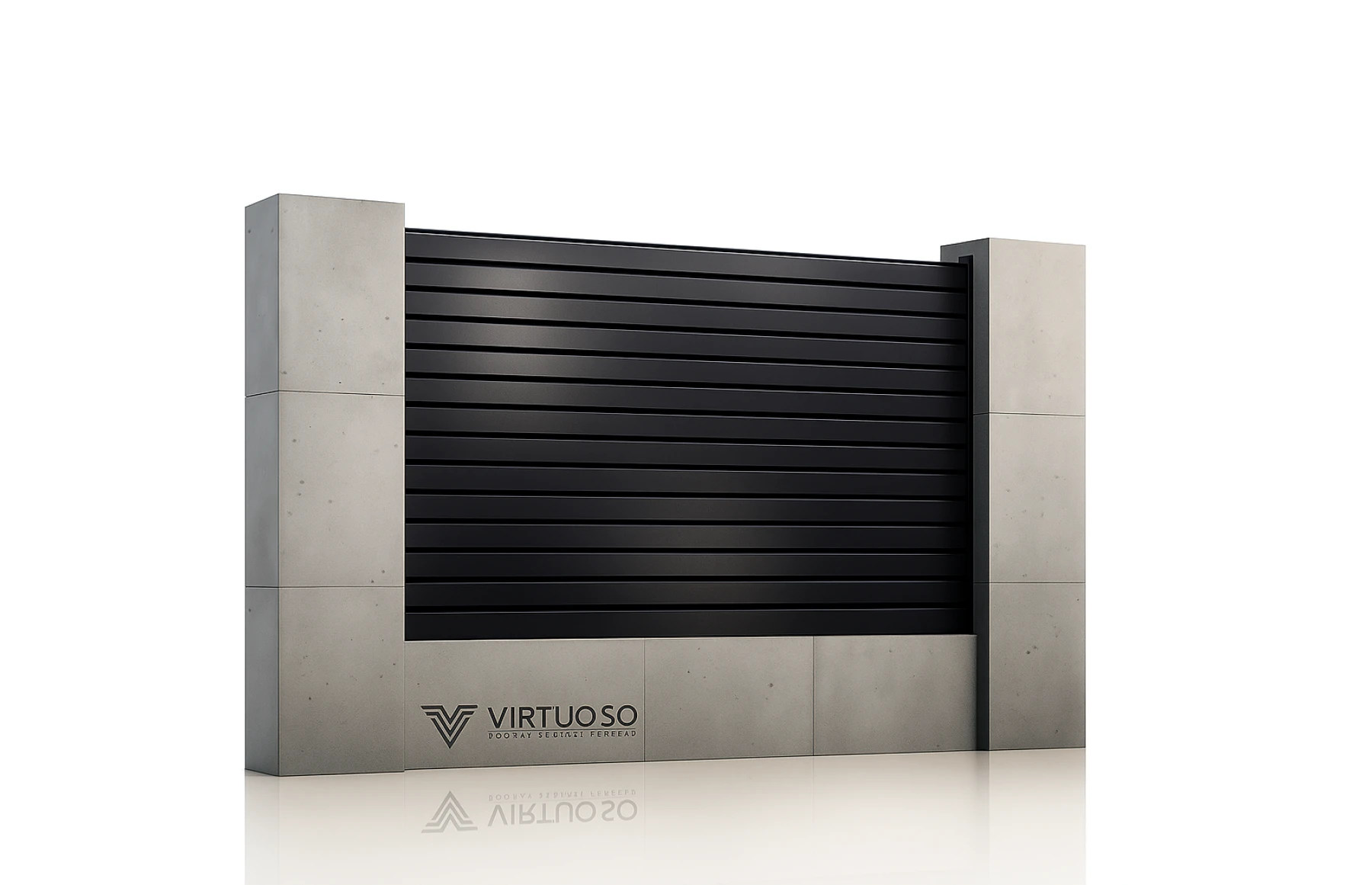 Gard metalic din aluminiu, model Jaluzea Deluxe, 2000x1800mm