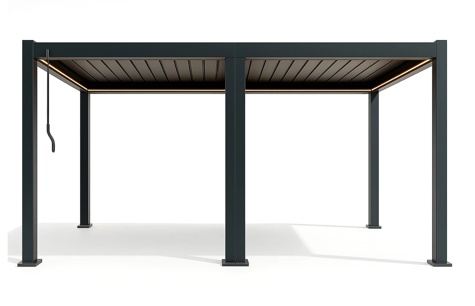 Pergola Bioclimatica X 2.0, Aluminiu, 4x6m, LED Lumina Calda, Gri Antracit