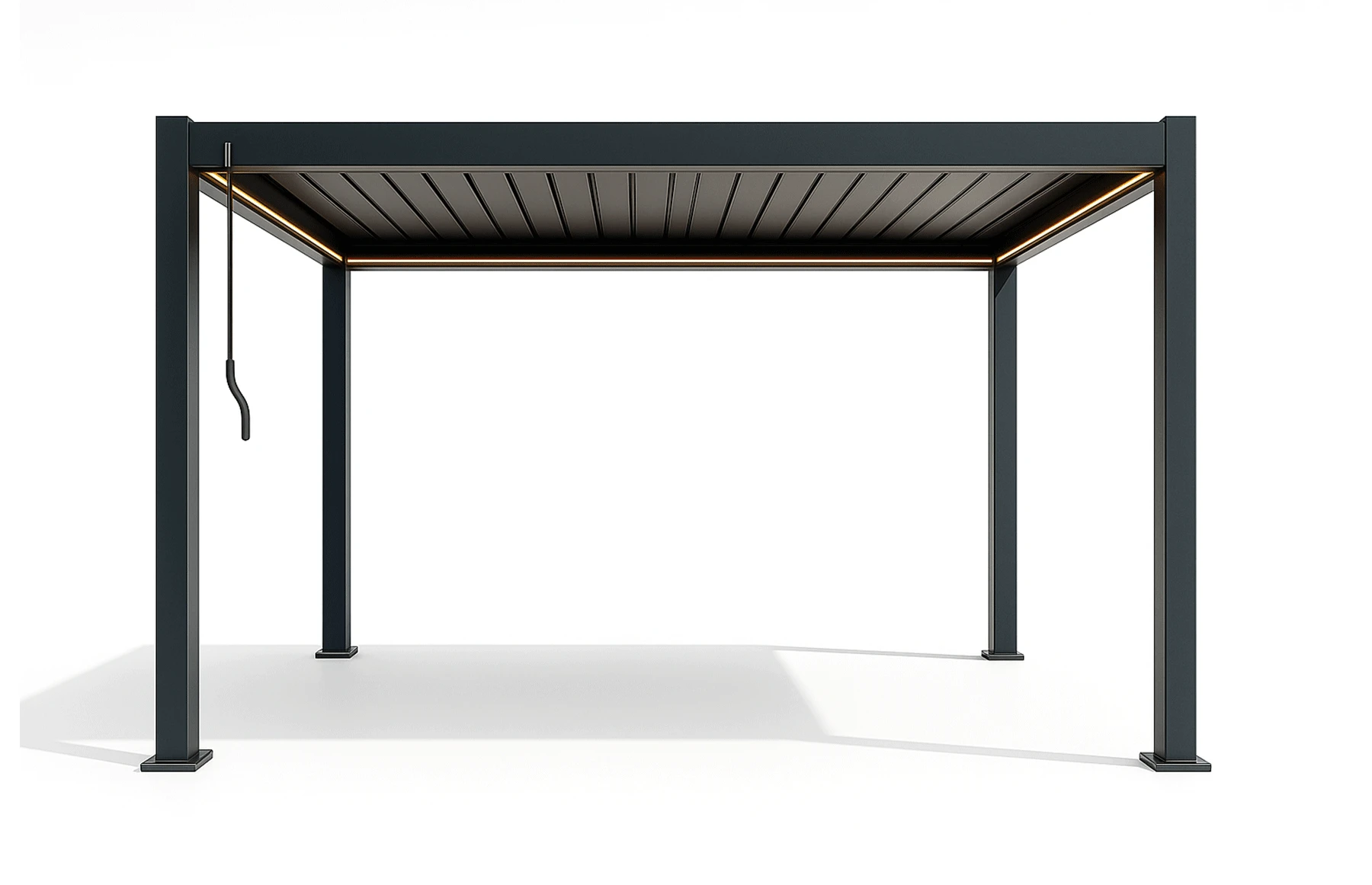 Pergola Bioclimatica X 2.0, Aluminiu, 3x4m, LED Lumina Calda, Gri Antracit