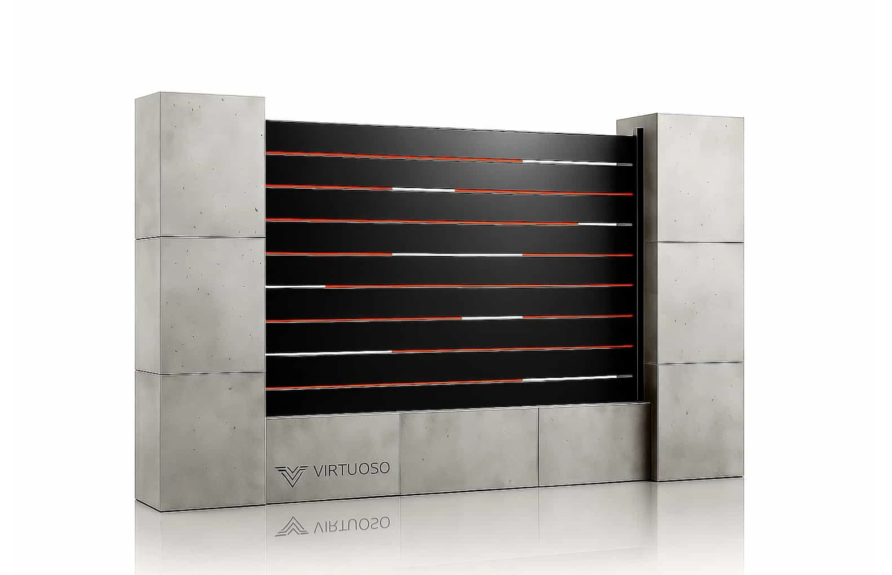 Gard metalic din aluminiu, model Ragnar, 2000x1800
