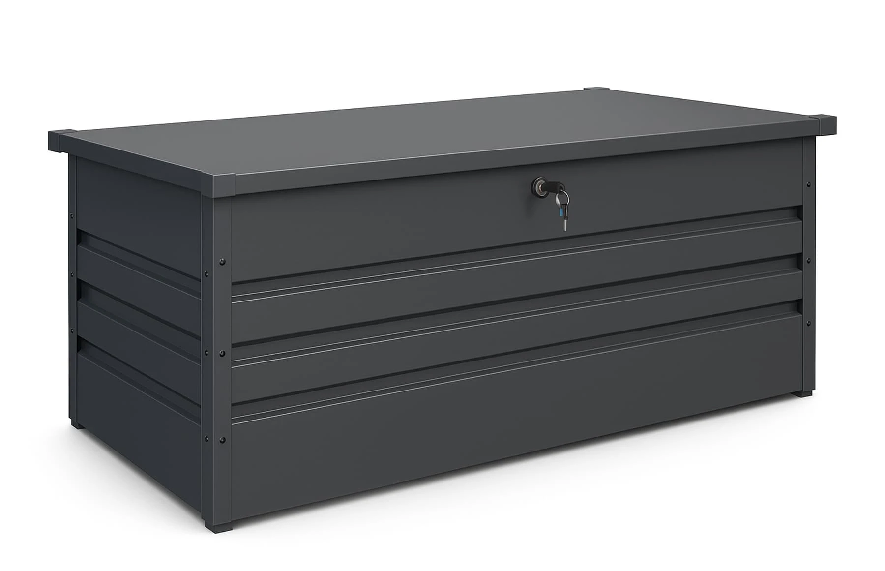 Cufar depozitare gradina SuperiorChest 400litri, lada depozitare unelte, gri antracit, Basic, Otel zincat