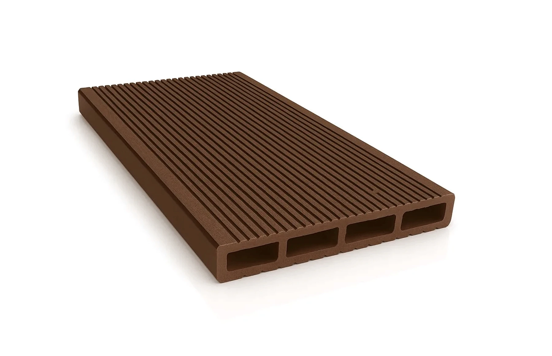 Placa gard tip scandura din WPC lemn compozit, 150x20.6mm, textura periata maro