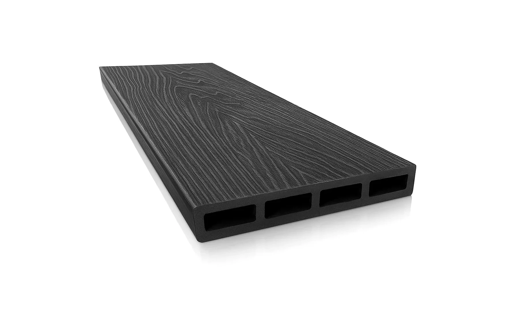 Placa gard WPC 3D Negru, Dimensiune 120x4000mm, Grosime 21mm