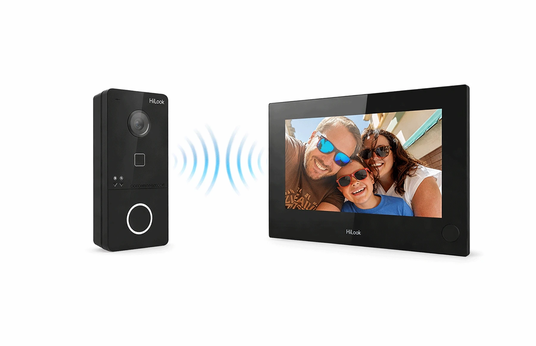 Kit videointerfon WiFi Hikvision HiLook VI-K43P, 2 MP, 7 inch, Mifare, 2.4 GHz, slot card