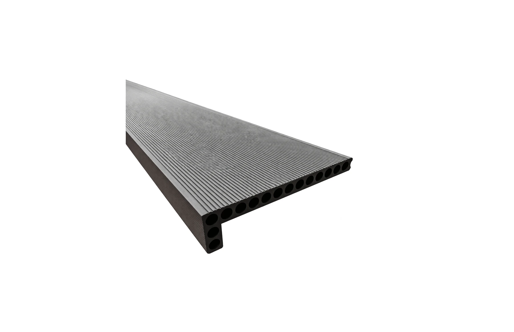 Treapta Decking 3D WPC, dimensiune 300 x 60 x 24 mm, culoare  gri inchis