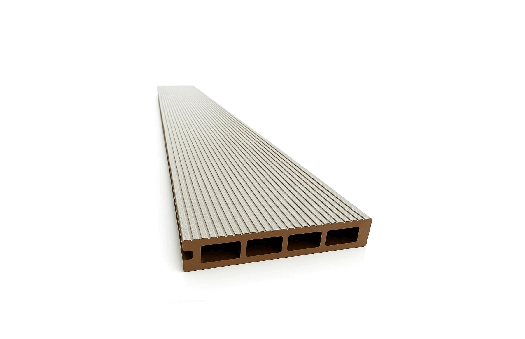 Placa Final Deck WPC Gri Deschis , Dimensiune 146x25mm L 4000mm
