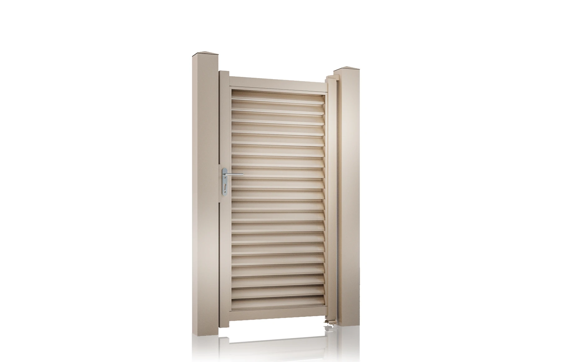 Poarta pietonala metalica din aluminiu 900x1800mm, Ivoire, model Jaluzea Suprem