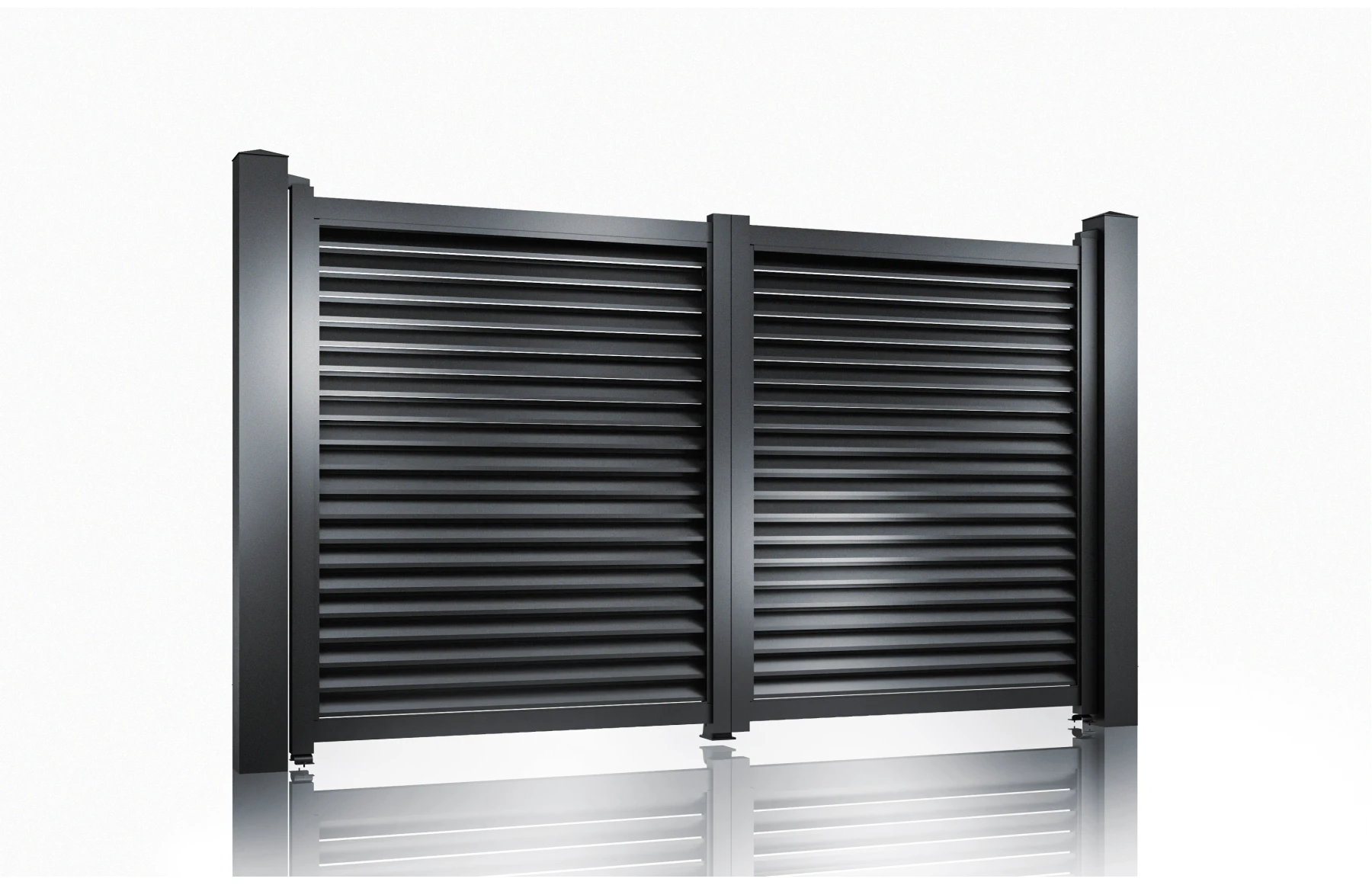 Poarta auto batanta aluminiu 3000x1800mm, Negru, model Jaluzea Suprem