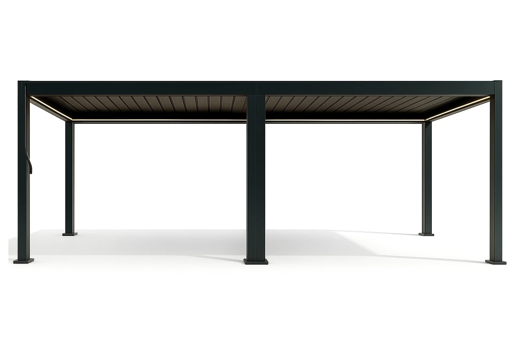 Pergola Bioclimatica X 2.0, Aluminiu, 4x8m, LED Lumina Calda, Gri Antracit