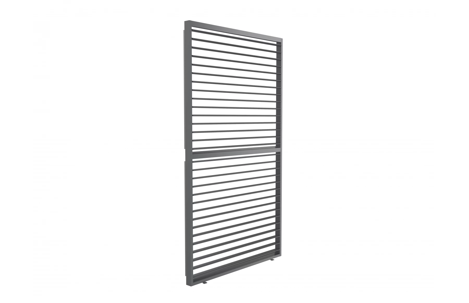 Paravan din jaluzele ajustabile manual pentru pergola cu Latime: 4000mm si Inaltime: 2500mm, Dimensiune 1230x2380mm, Culoare structura: GRI RAL 7016