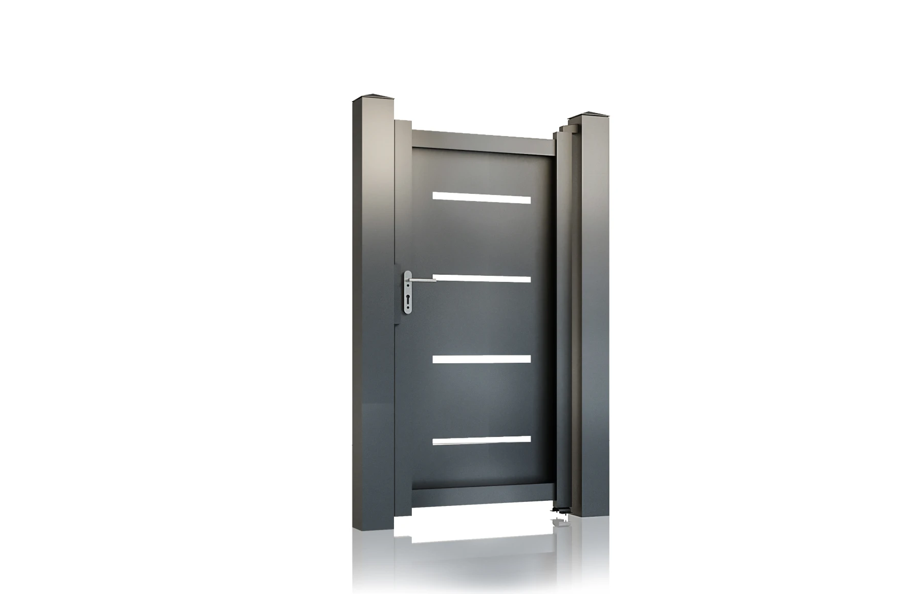 Poarta pietonala metalica din aluminiu 900x1800mm, gri antracit, model  Thor