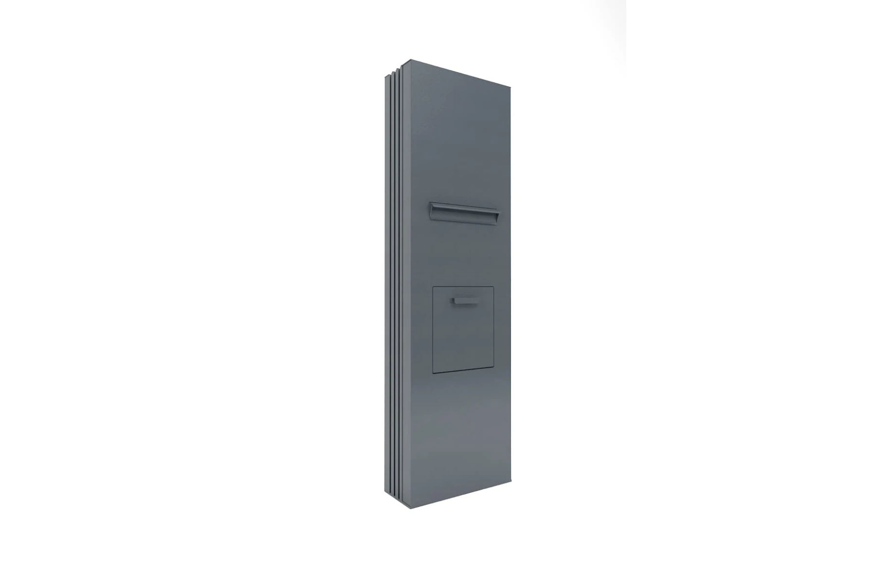 Stalp aluminiu Deluxe, cutie primire colete si primire cutie postala integrata, 600x250mm, 2000mm inaltime