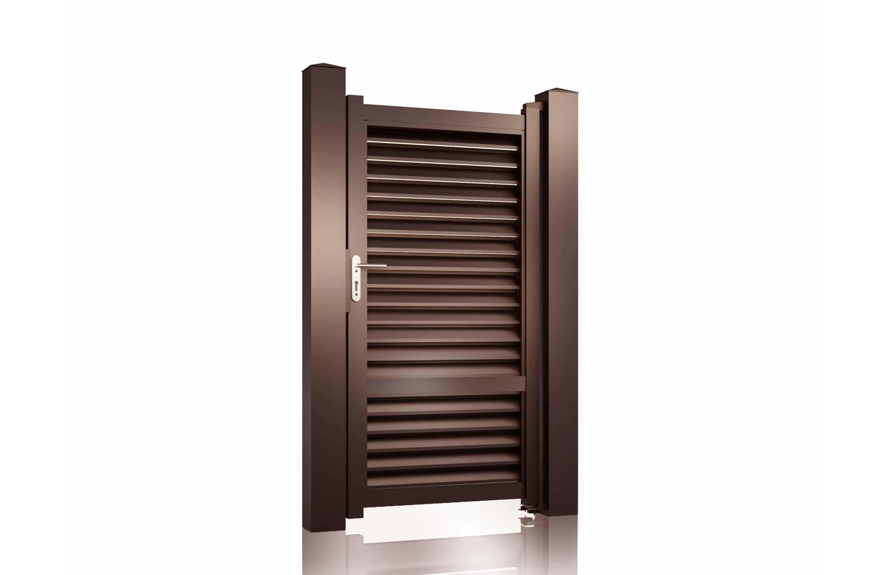 Poarta pietonala ranforsata aluminiu Jaluzea Suprem, 900mm lungim x 1800mm inaltime, maro