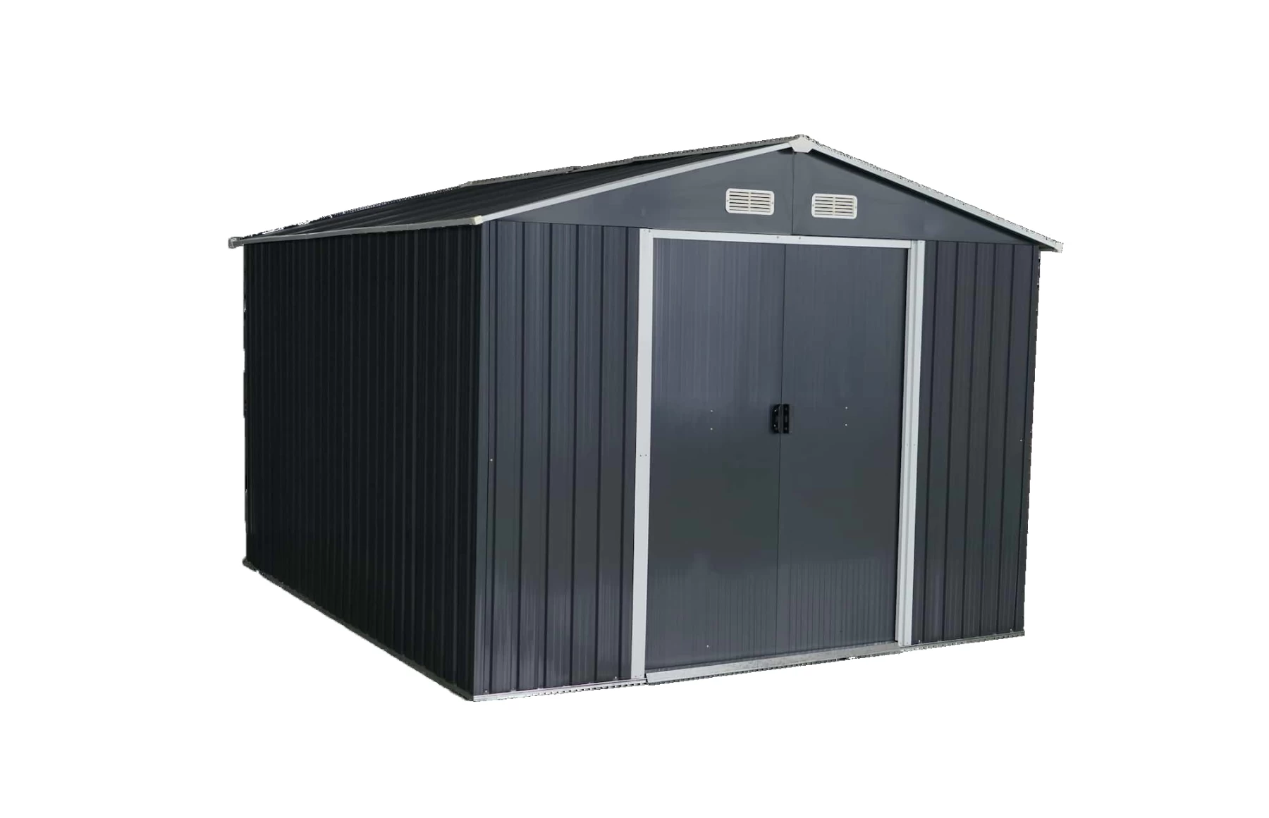 Magazie tip casuta depozitare gradina EasyBox Large 9m2, casuta depozitare unelte, Basic, Otel zincat