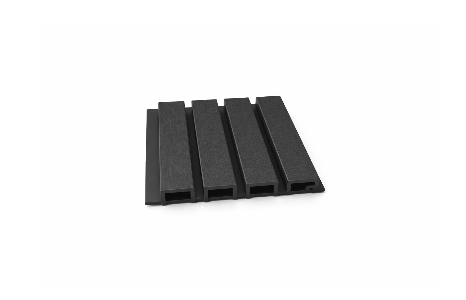 Riflaj WPC semi-coextrudat canelat negru, Dimensiune: 219x26mm, Lungime: 3600mm